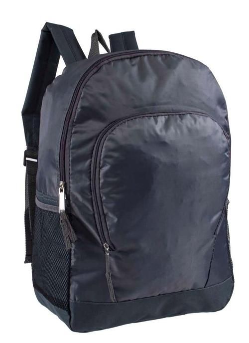 24 Wholesale 17" Sport Backpacks With Side Mesh Water Bottle Pockets In Charcoal