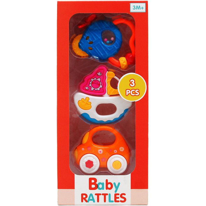 24 Wholesale 3pc Baby Rattle Play Set