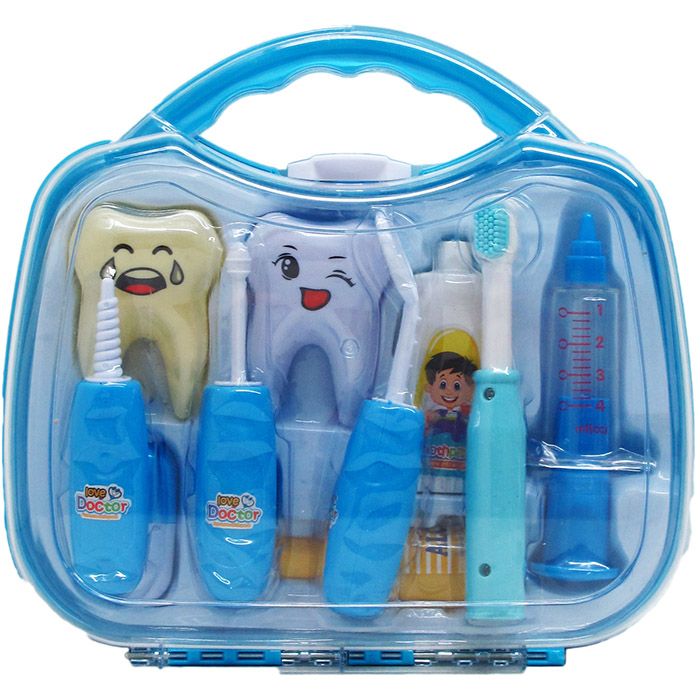 12 Pieces of 11pc Dentist Play Set In 9" Window Briefcase