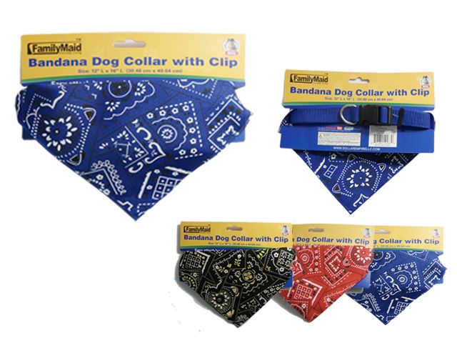 144 Pieces of Dog Collar Bandana With Clip
