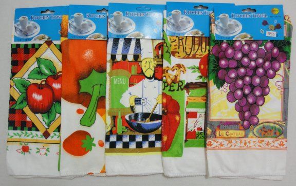 72 Pieces of Printed Dish Towels