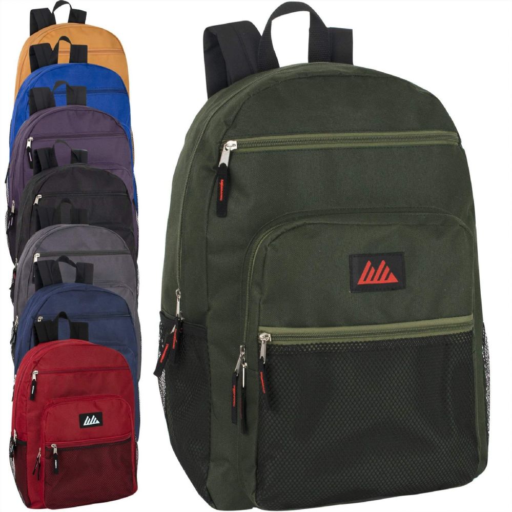 24 Wholesale Deluxe Multi Pocket Backpack