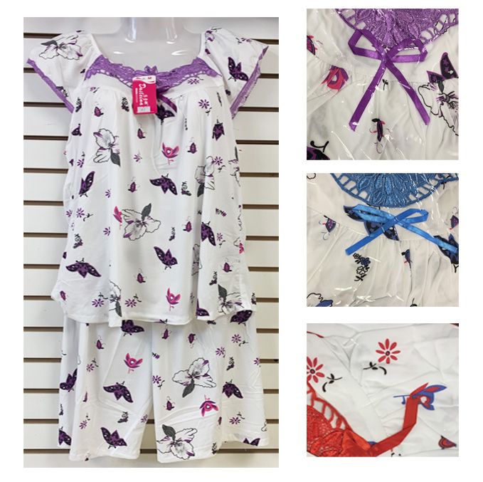 24 Wholesale 2 Piece Pajama Assorted Size And Color