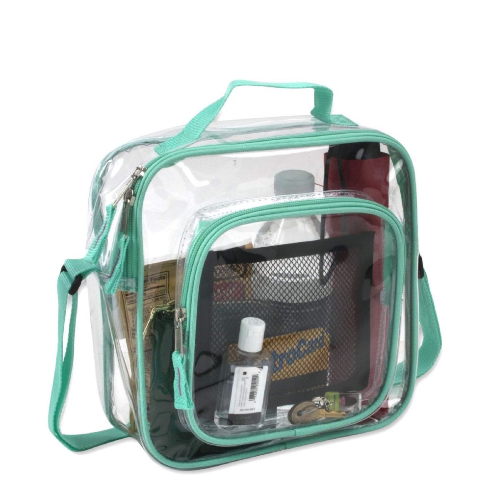 24 Wholesale Clear Toiletry Bag In Green