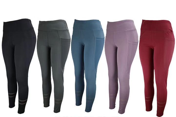 72 Pieces of Sofra Ladies Fleece Lined Leggings -Chc/gr
