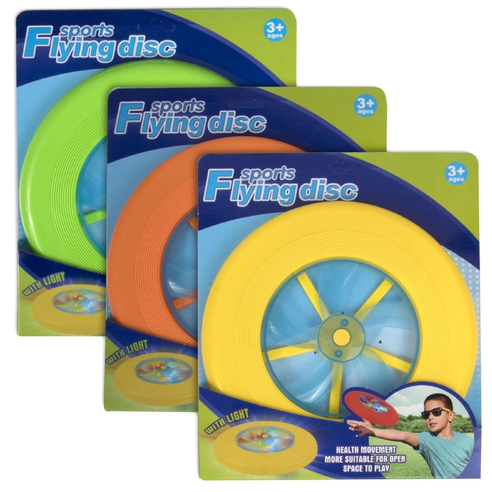 50 Wholesale Frisbee Flying Disc Toy In 3 Assorted Colors