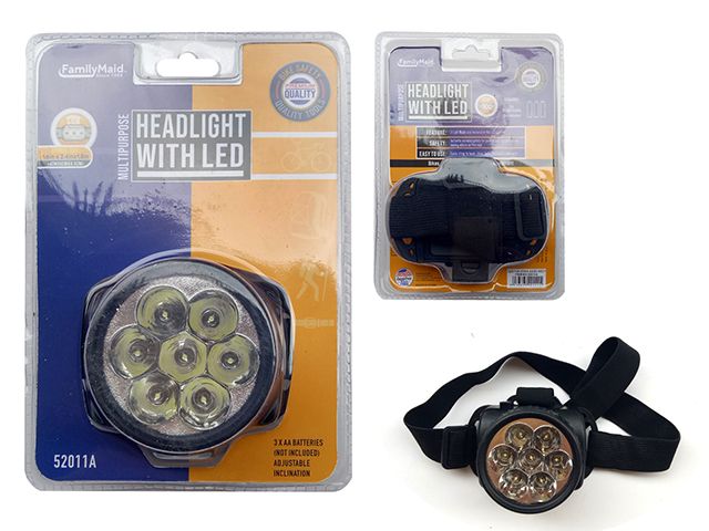48 Pieces of Led Headlight 7 Head With Black Strap