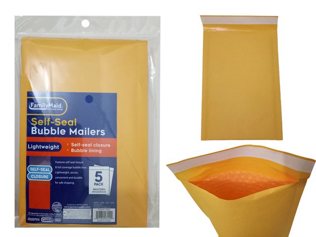 96 Pieces of 5pc SelF-Seal Bubble Mailers 000#