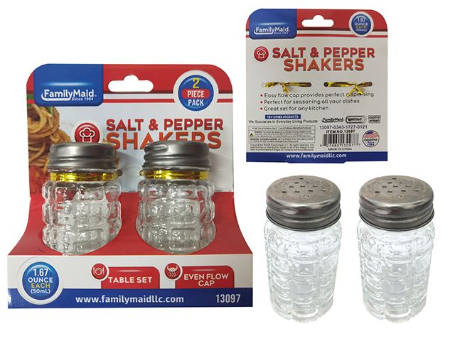 96 Pieces of 2pc Salt & Pepper Shakers