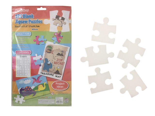 48 Pieces of 5pc Blank Puzzle Sheets