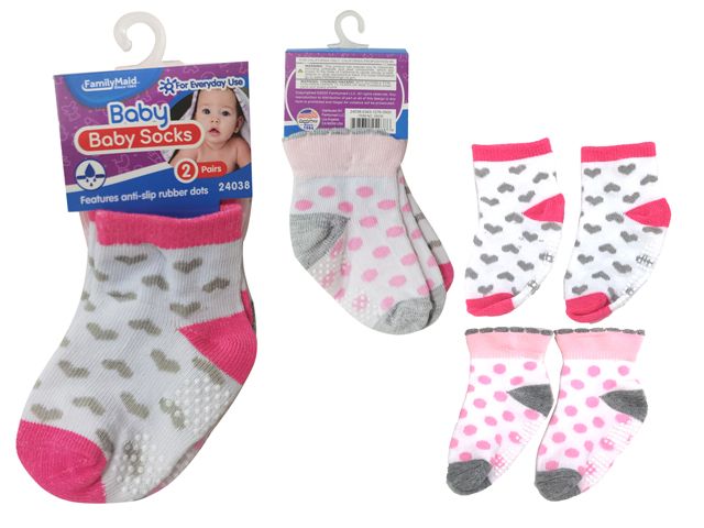 144 Pairs of Baby Socks W/ Rubber Dots