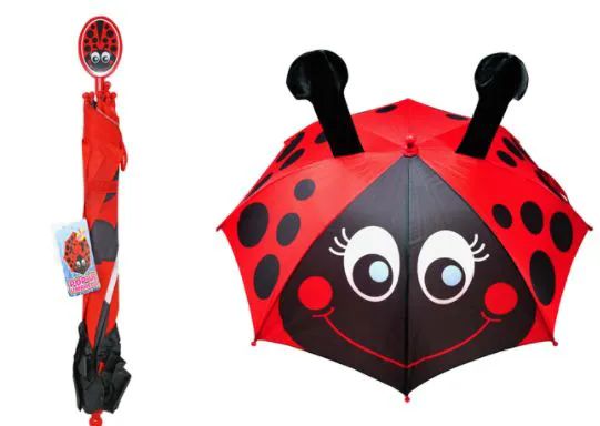 12 Wholesale Childrens Umbrella Lady Bug