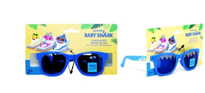 36 Wholesale Kids Sunglasses Blue Baby Shark