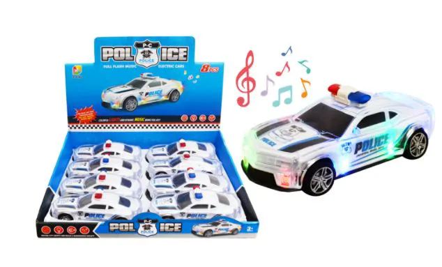 12 pieces of Police Car Motorized With Lights And Sounds