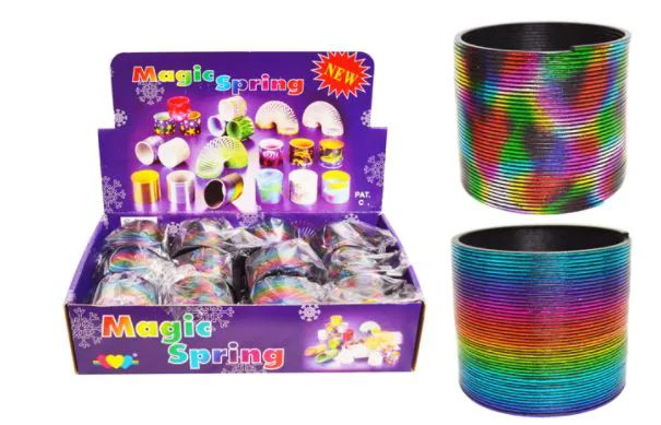 72 Wholesale Slinky Metallic Rainbow