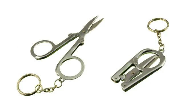 72 Pieces Folding Scissor Keychain - Scissors