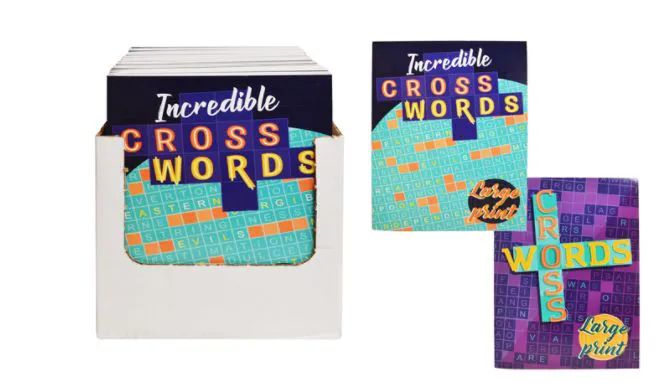 72 Pieces of Big Print Cross Word Puzzle Book