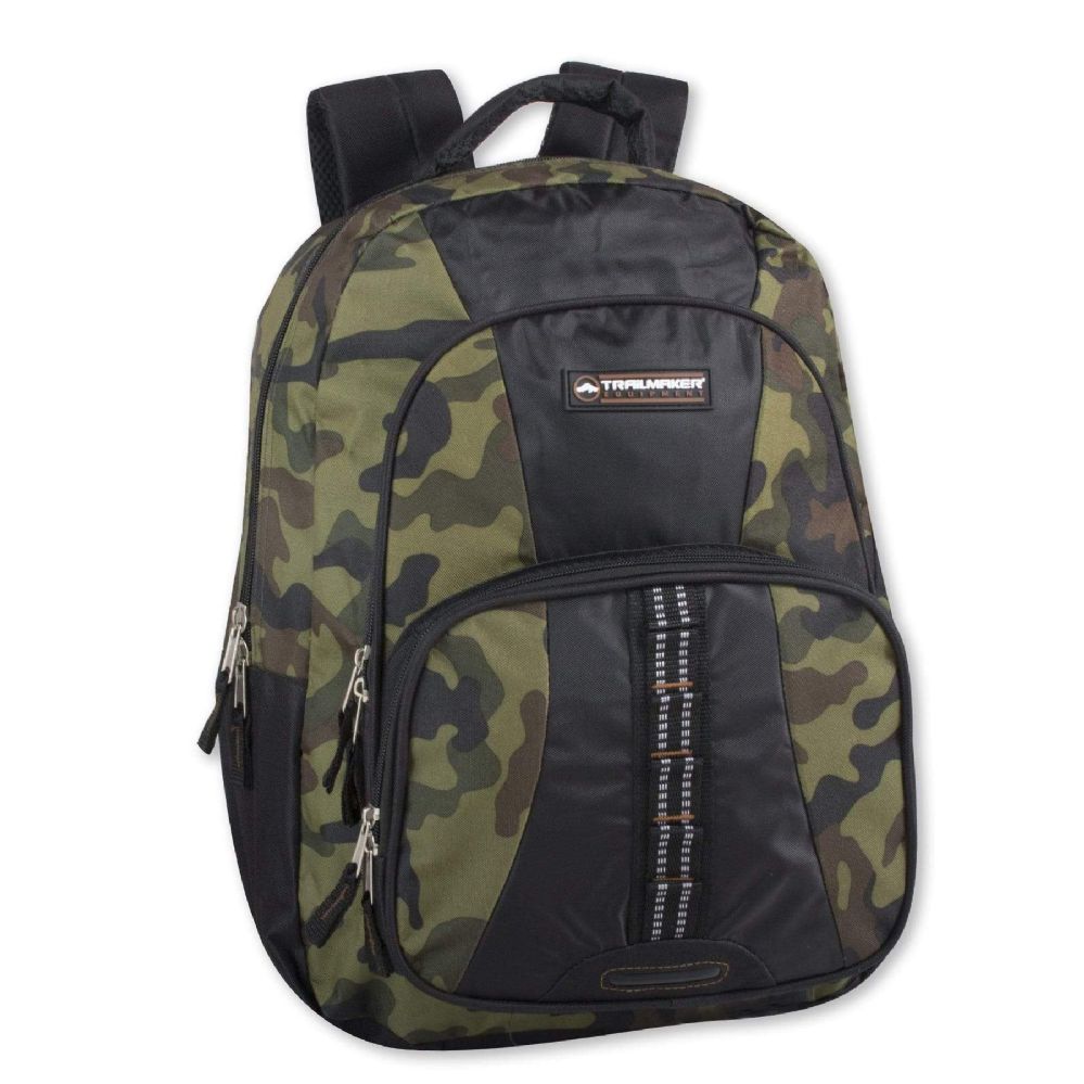 24 Pieces 18 Inch Camo Daisy Chain Backpack - Green - Backpacks 17 ...