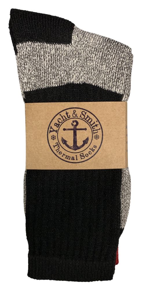 60 Pairs Yacht & Smith Women's Cotton Assorted Thermal Crew Socks