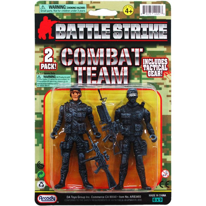 48 Wholesale 2pc 4.25" Army Men On Double Blister Card