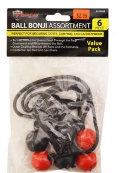 48 Pieces of Ball Bungee Cords 6 Pack