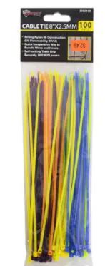 48 Pieces of Cable Ties Colorful 100 Piece 8 Inch