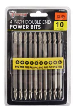 24 Pieces of Double End Bits 10 Piece 4 Inch