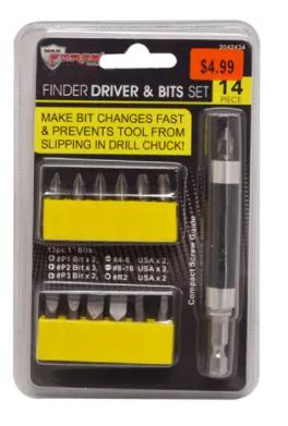 24 Pieces of Finder Driver And Bit Set 14 Piece