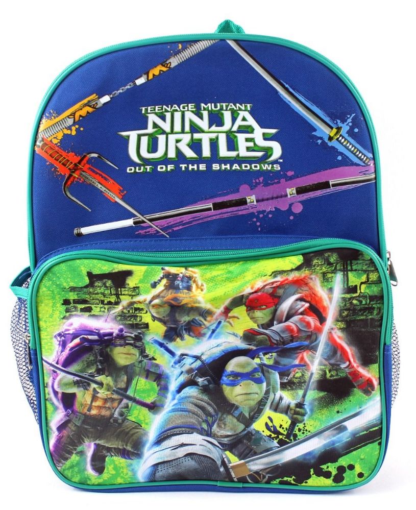 12 Wholesale Ninja Turtles 16" Backpacks
