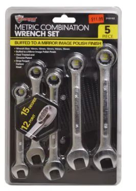 12 Pieces of Metric Wrench Set 5 Piece