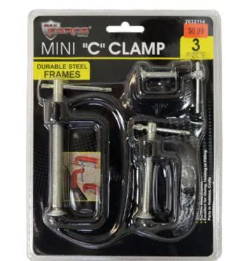 18 pieces of Mini C Clamp Set 3 Piece