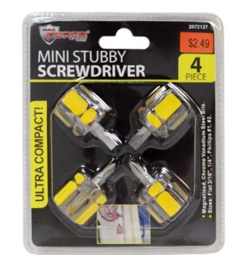 48 Pieces of Mini Stubby Screwdrivers 4 Piece