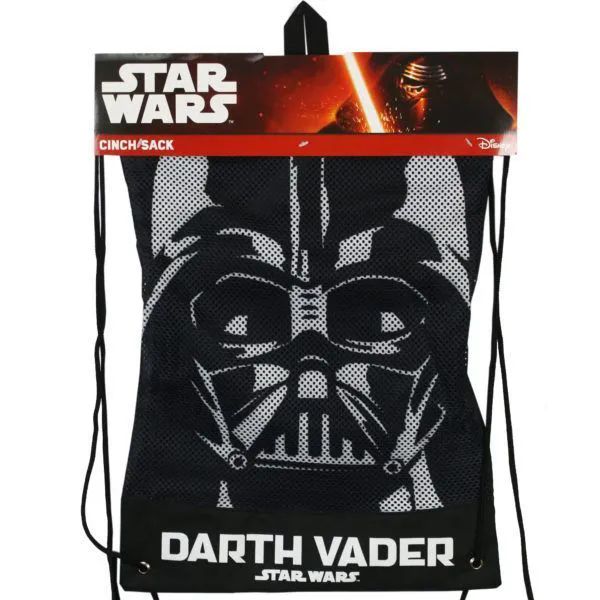 6 Wholesale Star Wars Darth Vader Cinch Sack Drawstring Backpack