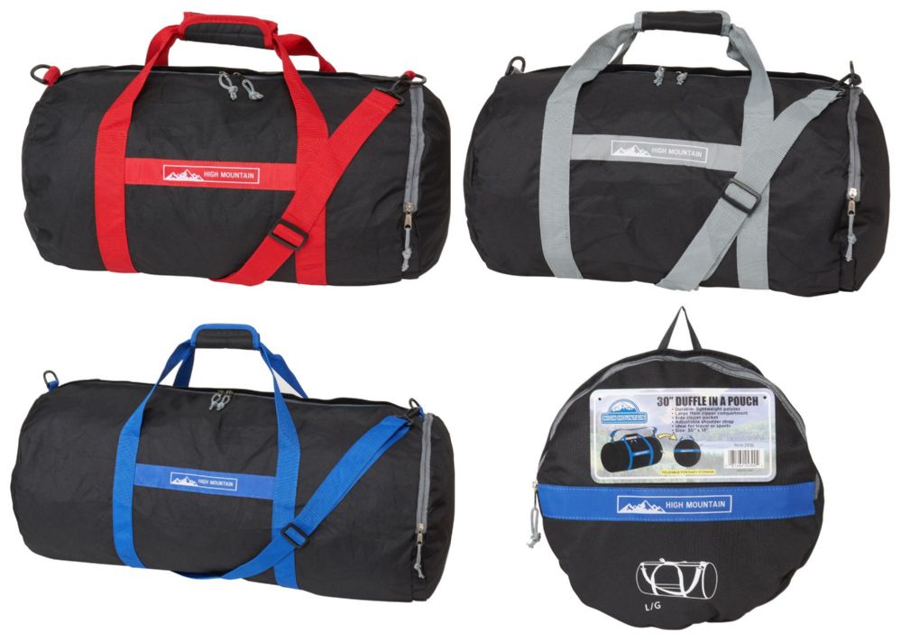 24 Wholesale 24" Collapsible Duffle Bags (converts To Pouch)