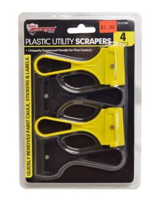 60 Pieces of Plastic Utility Scrapers 4 Piece