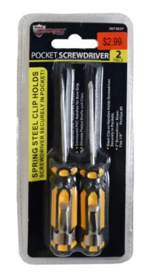 48 Pieces of Pocket Screwdrivers With Clips 2 Piece