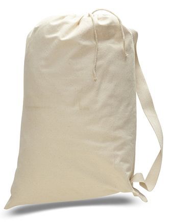 72 pieces of 18" Cotton Canvas Laundry Bags - Natural