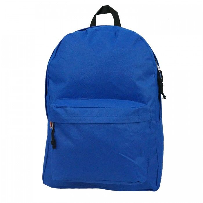 plain blue backpack