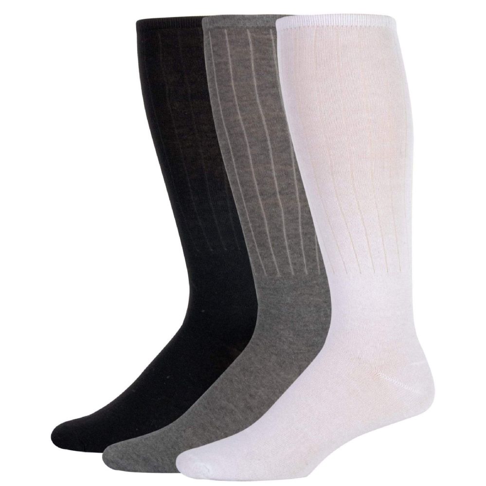 Men's Tube Socks - 3 Color Assortment