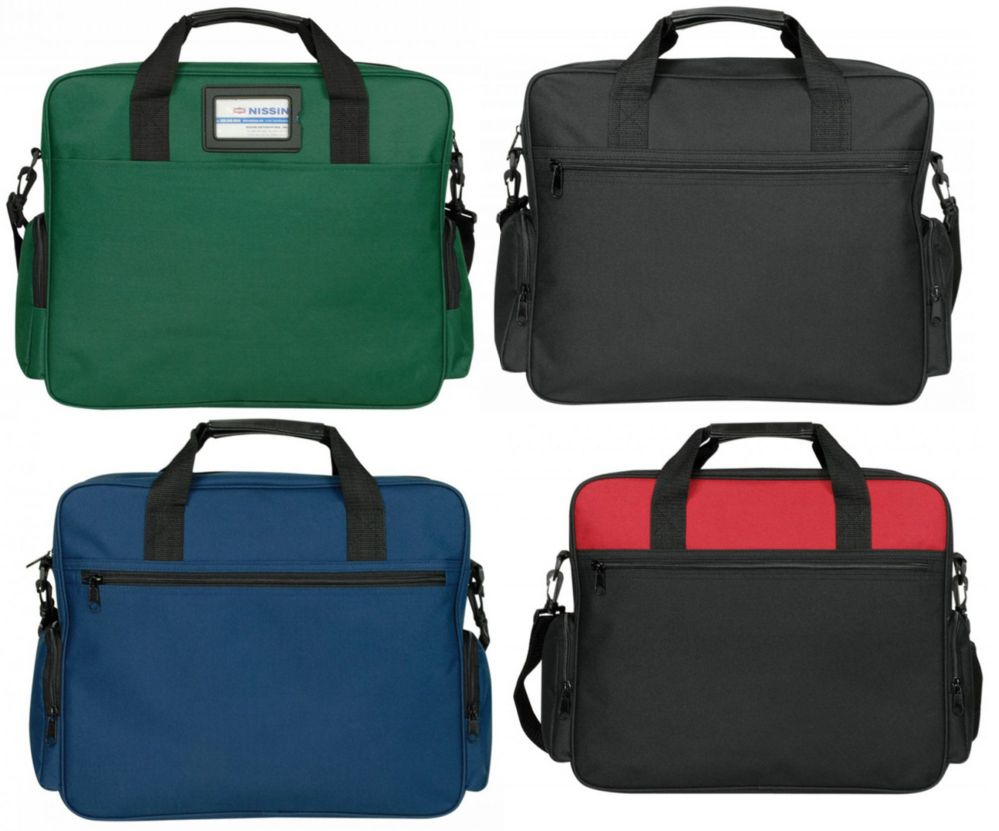 24 Wholesale Deluxe Briefcases W/ Two Side Pockets