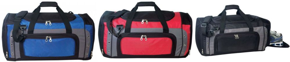 12 Wholesale Deluxe Poly Duffle Bags