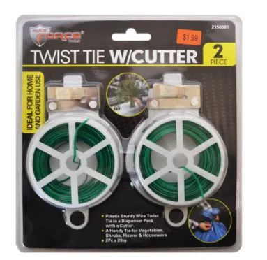 60 Pieces of Twist Tie With Cutter 2 Piece