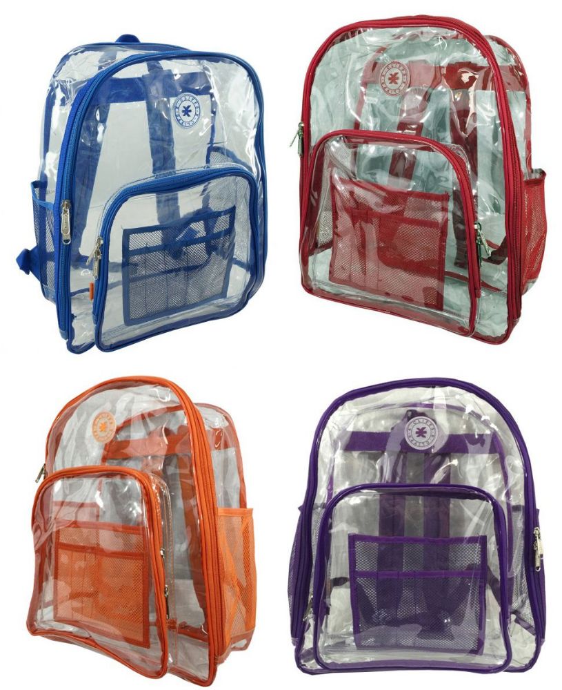 20 Wholesale 17" Clear Backpacks