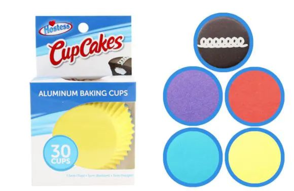 72 Pieces of Hostess Baking Cups 30 Count On Slip Strip