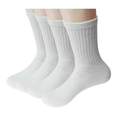 96 Bulk Socks Men's Crew Cut Athletic Size 9 -11 In White