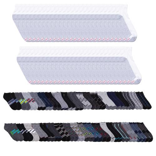 48 Pairs 48 Pairs Total - Mens White Ankle Socks Size 10-13 And Low Cut Size 9-11 In Assorted Colors - Socks & Hosiery