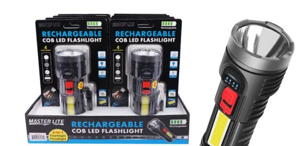 8 Pieces of Rechargeable Cob Led Flashlight