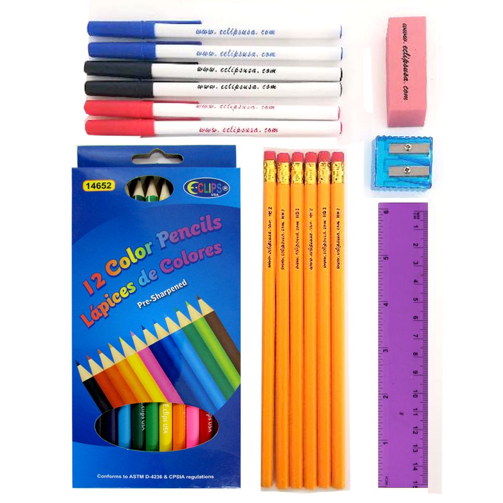 48 Sets of Back To School Supply Kit Stationery Kit 16 Pcs