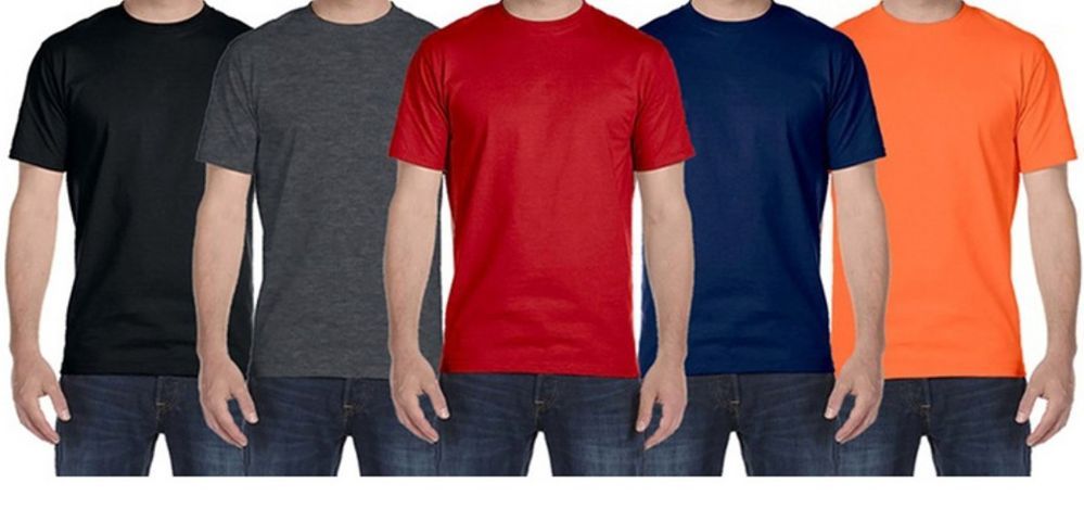 Men's T-shirt plain Short Sleeve 100% Cotton Tee Top