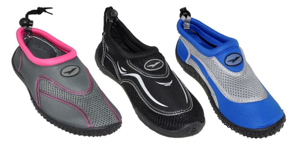 30 Wholesale Women's Aqua Shoes W/ Drawstring & Toggle - Assorted Color - Sizes 5-10